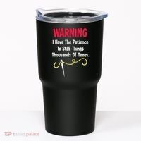 Cross Stitch Needlepoint Sewing Quilting Funny Tumbler thumb 0