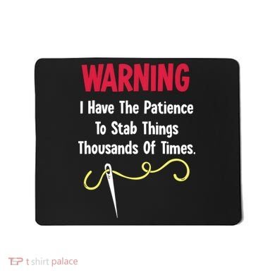 Cross Stitch Needlepoint Sewing Quilting Funny Mousepad