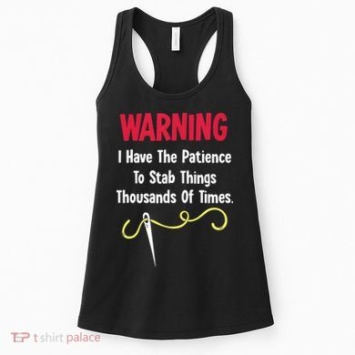 Cross Stitch Needlepoint Sewing Quilting Funny Women's Tank Top