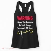 Cross Stitch Needlepoint Sewing Quilting Funny Women's Tank Top thumb 0
