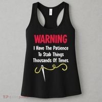 Cross Stitch Needlepoint Sewing Quilting Funny Women's Tank Top thumb 3