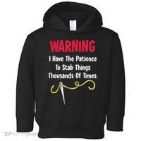 Cross Stitch Needlepoint Sewing Quilting Funny Toddler Hoodie thumb 0