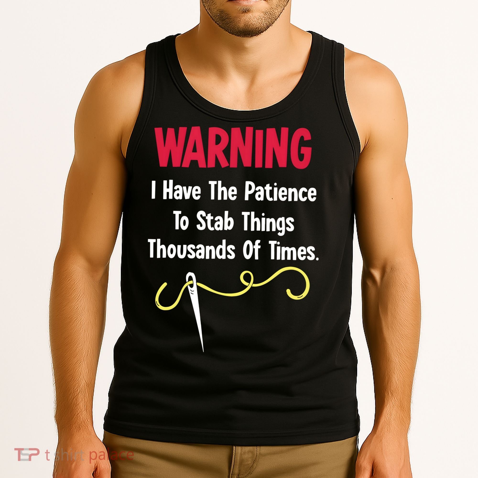 Cross Stitch Needlepoint Sewing Quilting Funny Tank Top