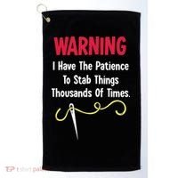 Cross Stitch Needlepoint Sewing Quilting Funny Golf Towel thumb 0