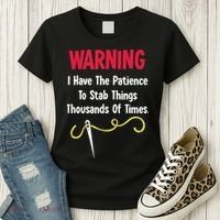 Cross Stitch Needlepoint Sewing Quilting Funny Women's T-Shirt thumb 3