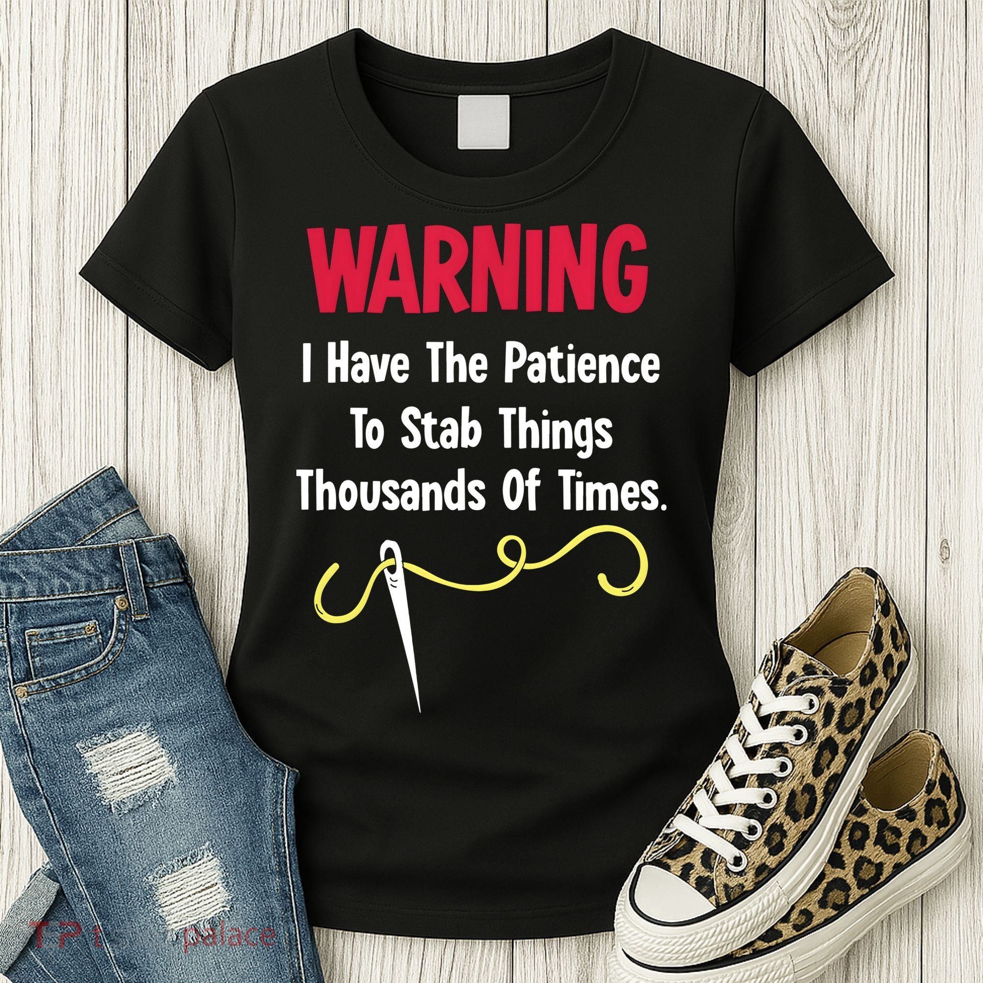 Cross Stitch Needlepoint Sewing Quilting Funny Women's T-Shirt