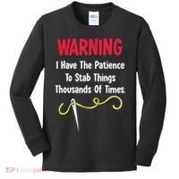 Cross Stitch Needlepoint Sewing Quilting Funny Kids Long Sleeve Shirt thumb 0
