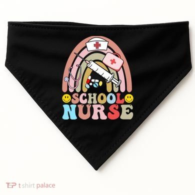Cute School Nurse Design USA-Made Doggie Bandana