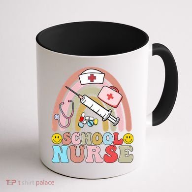 Cute School Nurse Design Coffee Mug back