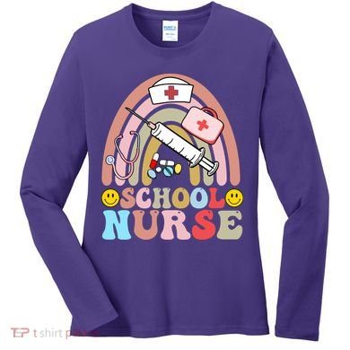 Cute School Nurse Design Women's Long Sleeve Shirt