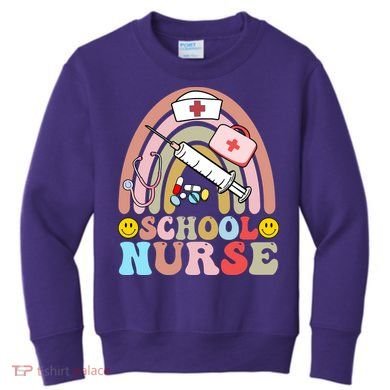 Cute School Nurse Design Kids Sweatshirt