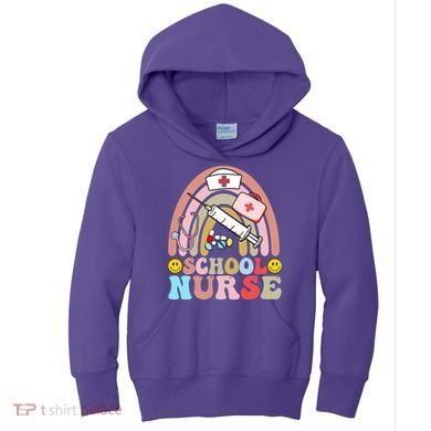 Cute School Nurse Design Kids Hoodie