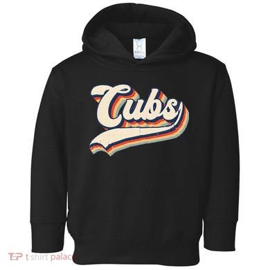 Cubs Sports Name Vintage Retro Gift Toddler Hoodie