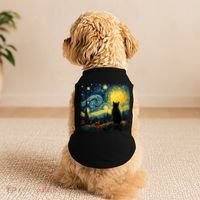 Cat Starry Night Van Gogh Cat For Cat Lover Cat Mom Cat Dad Doggie Tank thumb 2