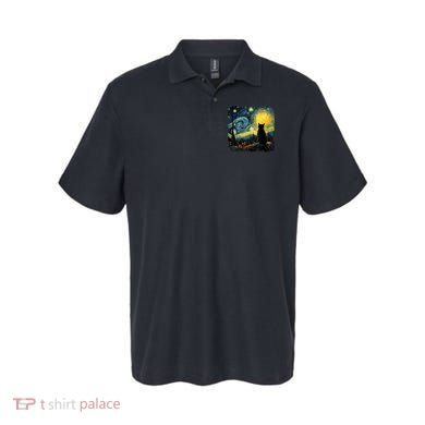 Cat Starry Night Van Gogh Cat For Cat Lover Cat Mom Cat Dad Polo