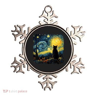 Cat Starry Night Van Gogh Cat For Cat Lover Cat Mom Cat Dad Ornament