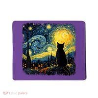 Cat Starry Night Van Gogh Cat For Cat Lover Cat Mom Cat Dad Mousepad thumb 0