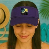 Cat Starry Night Van Gogh Cat For Cat Lover Cat Mom Cat Dad Visor thumb 2