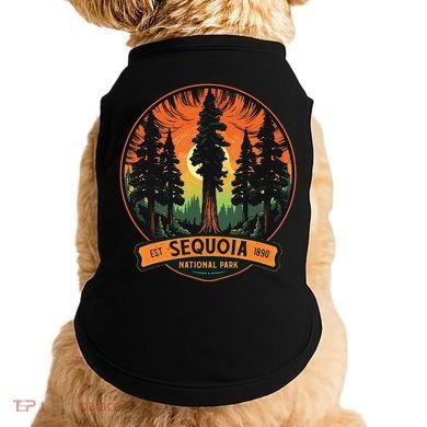 Cute Sequoia National Park Giant Tree Graphic Doggie Tank