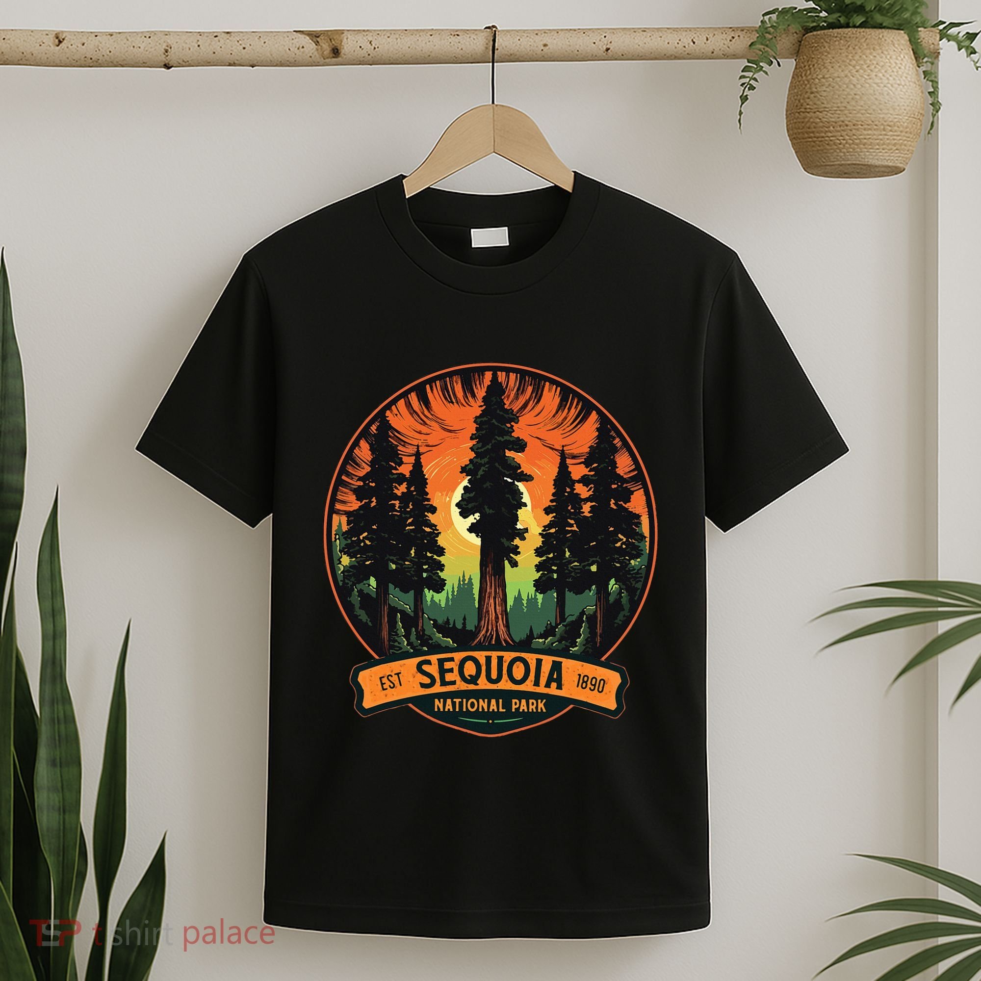 Cute Sequoia National Park Giant Tree Graphic T-Shirt