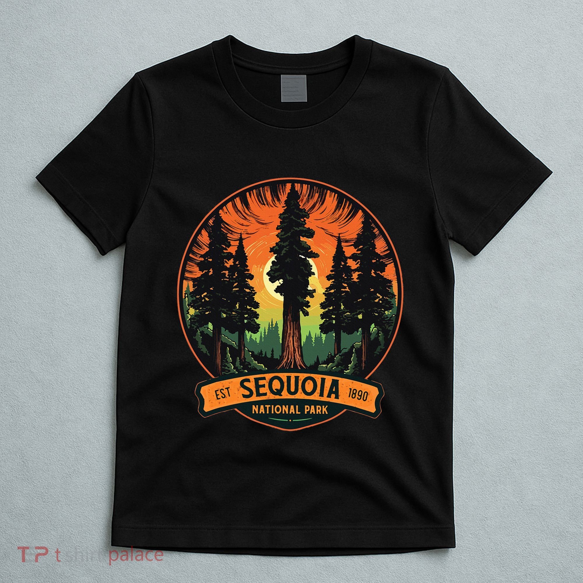 Cute Sequoia National Park Giant Tree Graphic T-Shirt