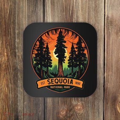 Cute Sequoia National Park Giant Tree Graphic Coaster