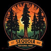 Cute Sequoia National Park Giant Tree Graphic Ornament thumb 1