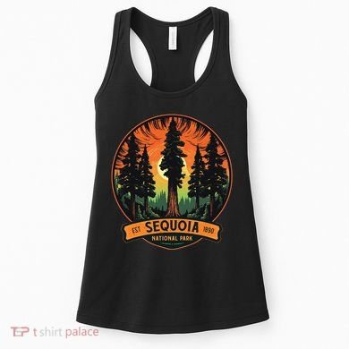 Cute Sequoia National Park Giant Tree Graphic Women's Tank Top