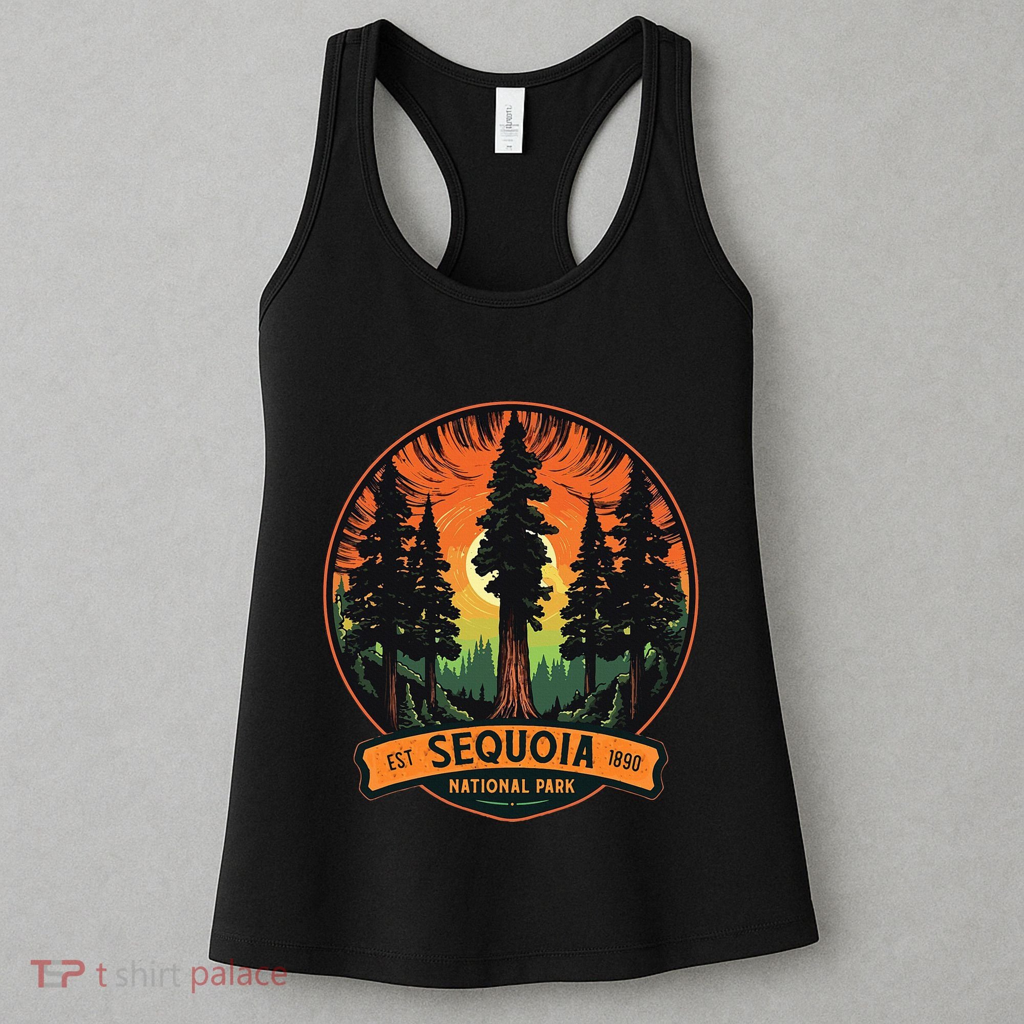 Cute Sequoia National Park Giant Tree Graphic Women's Tank Top