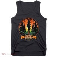 Cute Sequoia National Park Giant Tree Graphic Tank Top thumb 0