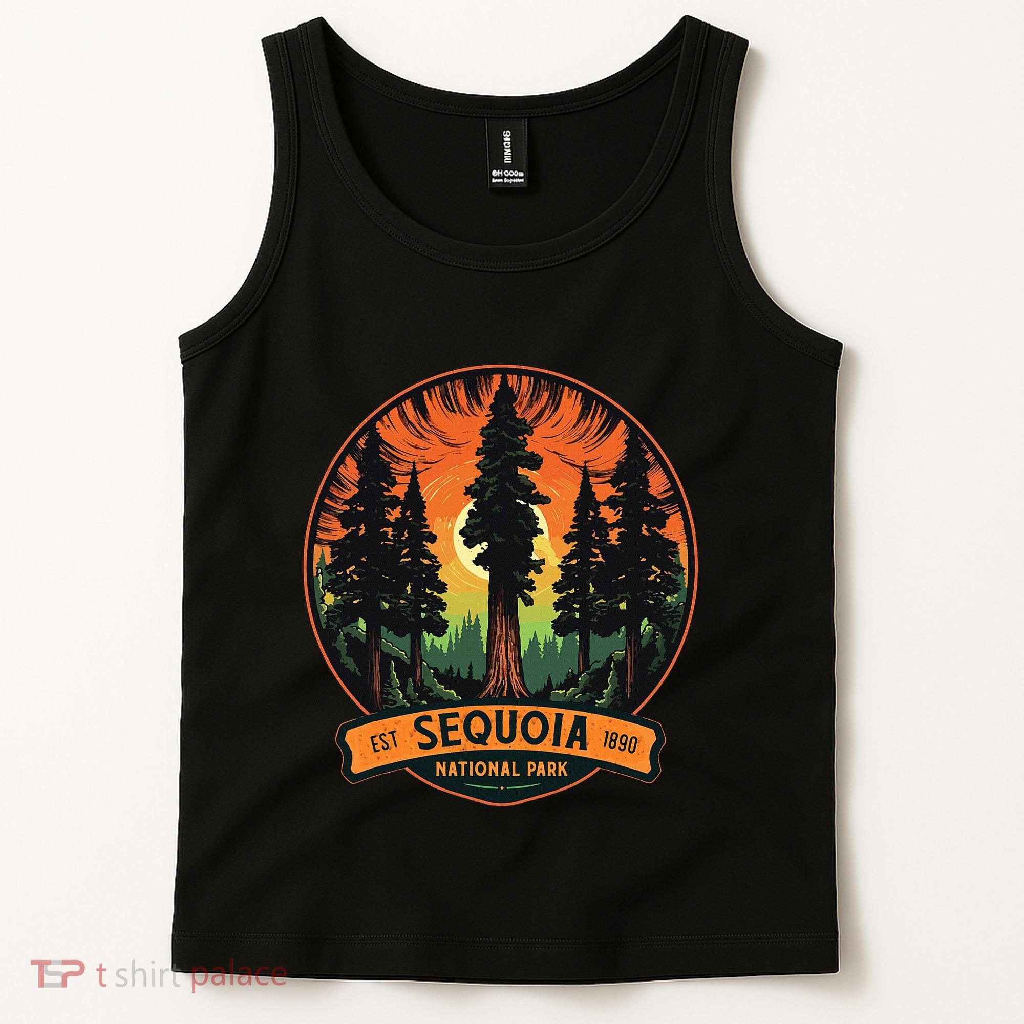 Cute Sequoia National Park Giant Tree Graphic Tank Top