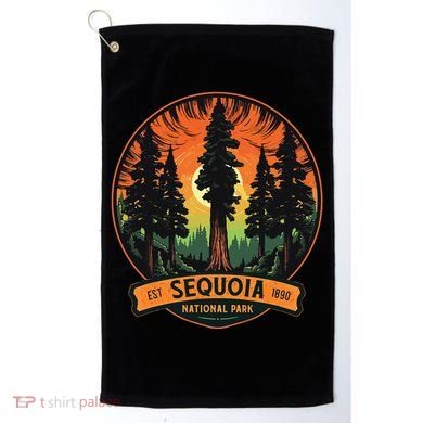 Cute Sequoia National Park Giant Tree Graphic Golf Towel