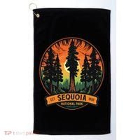 Cute Sequoia National Park Giant Tree Graphic Golf Towel thumb 0