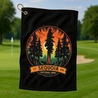 Cute Sequoia National Park Giant Tree Graphic Golf Towel thumb 1