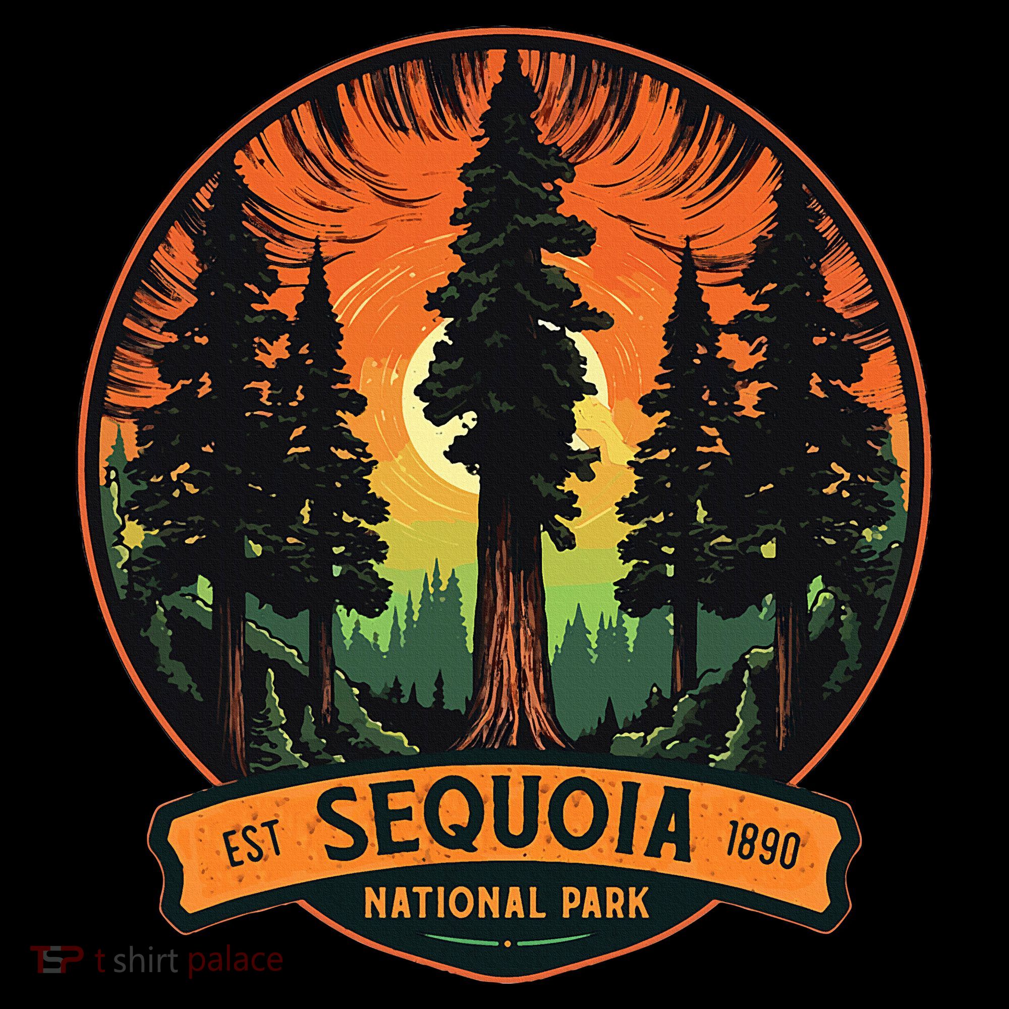 Cute Sequoia National Park Giant Tree Graphic Women's T-Shirt