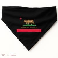 California Style Nebraska State Flag USA-Made Doggie Bandana thumb 0