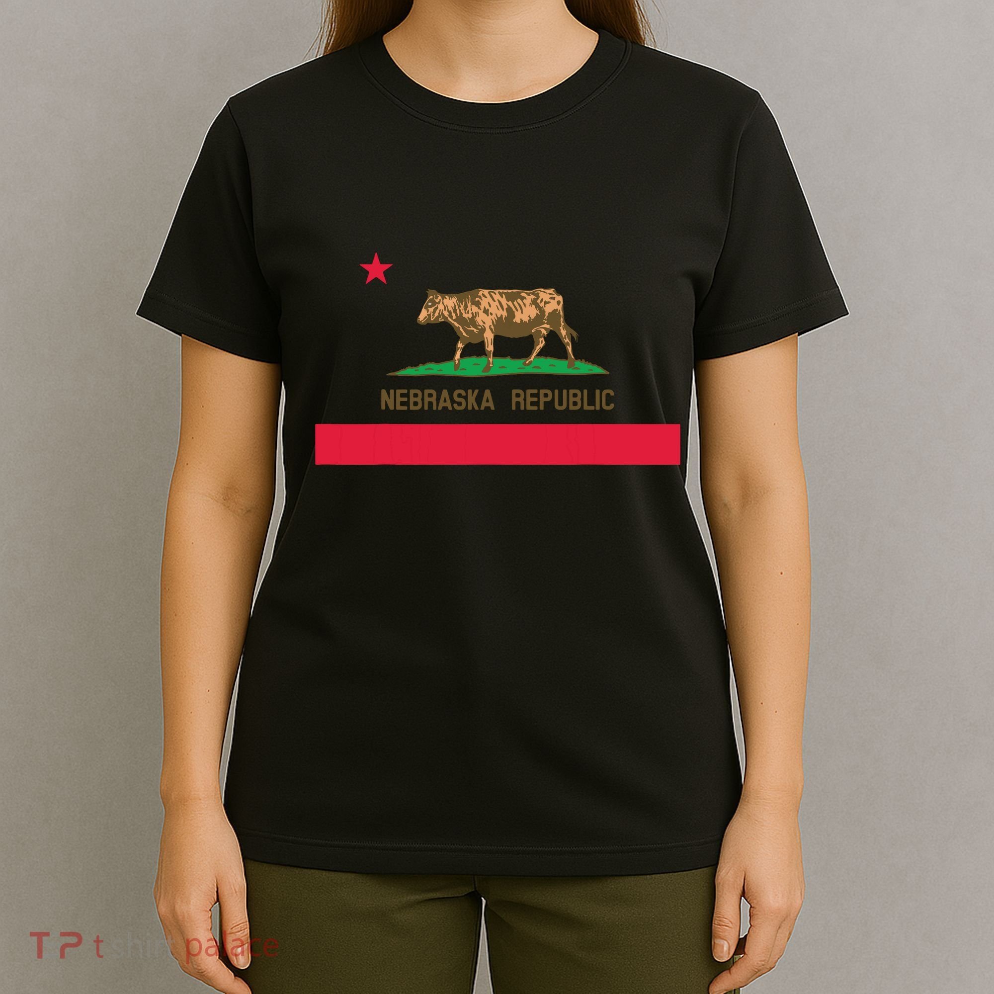 California Style Nebraska State Flag T-Shirt