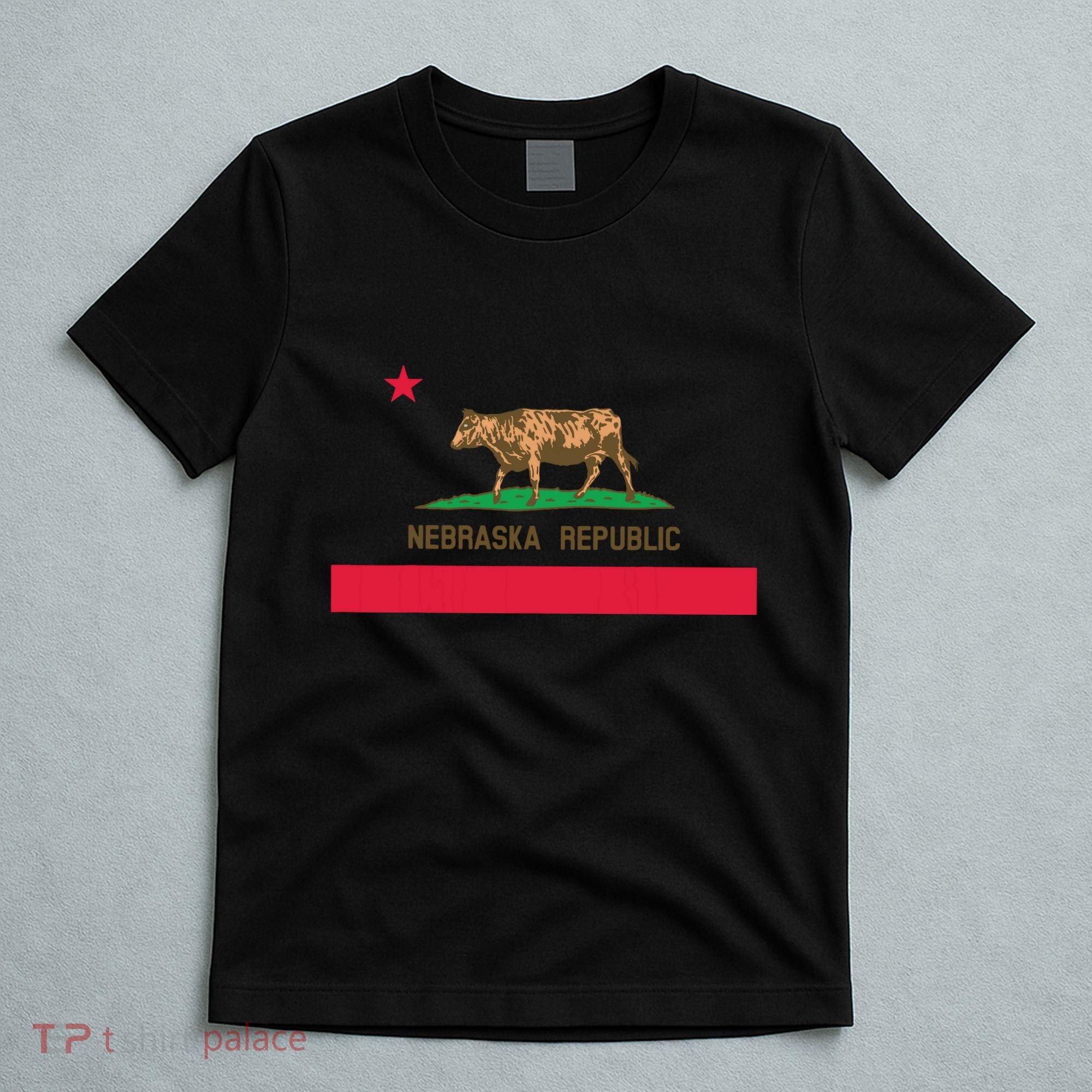 California Style Nebraska State Flag T-Shirt