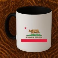 California Style Nebraska State Flag Coffee Mug thumb 2