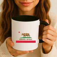 California Style Nebraska State Flag Coffee Mug thumb 3