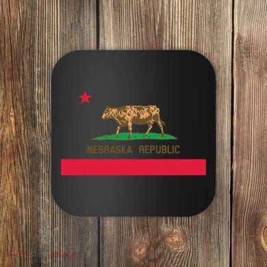 California Style Nebraska State Flag Coaster