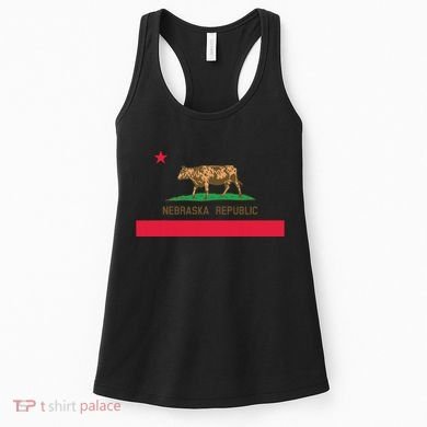 California Style Nebraska State Flag Women's Tank Top
