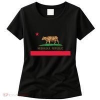 California Style Nebraska State Flag Women's T-Shirt thumb 0
