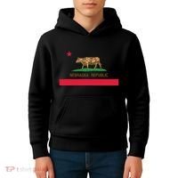 California Style Nebraska State Flag Kids Hoodie thumb 4