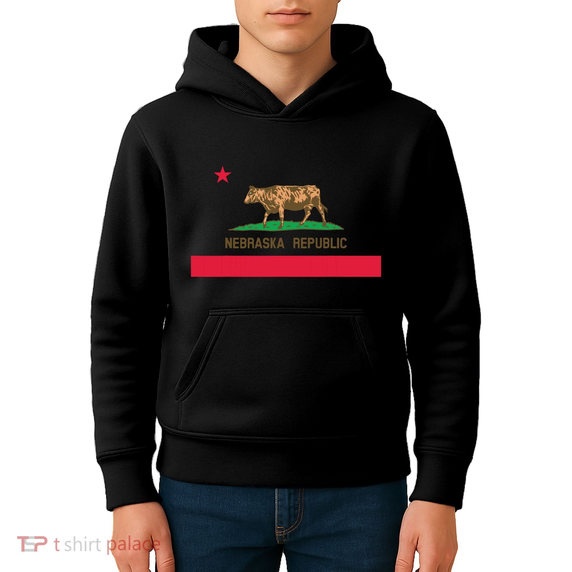 California Style Nebraska State Flag Kids Hoodie