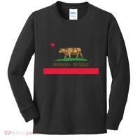 California Style Nebraska State Flag Kids Long Sleeve Shirt thumb 0