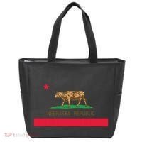 California Style Nebraska State Flag Tote Bag thumb 0