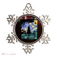 Cat , Scary Night Cat Tee, Van Gogh Gift, Halloween Ornament thumb 0