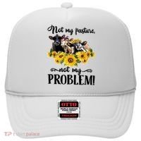 Cow Sunflowers Not My Pasture Not My Problem Hat thumb 0