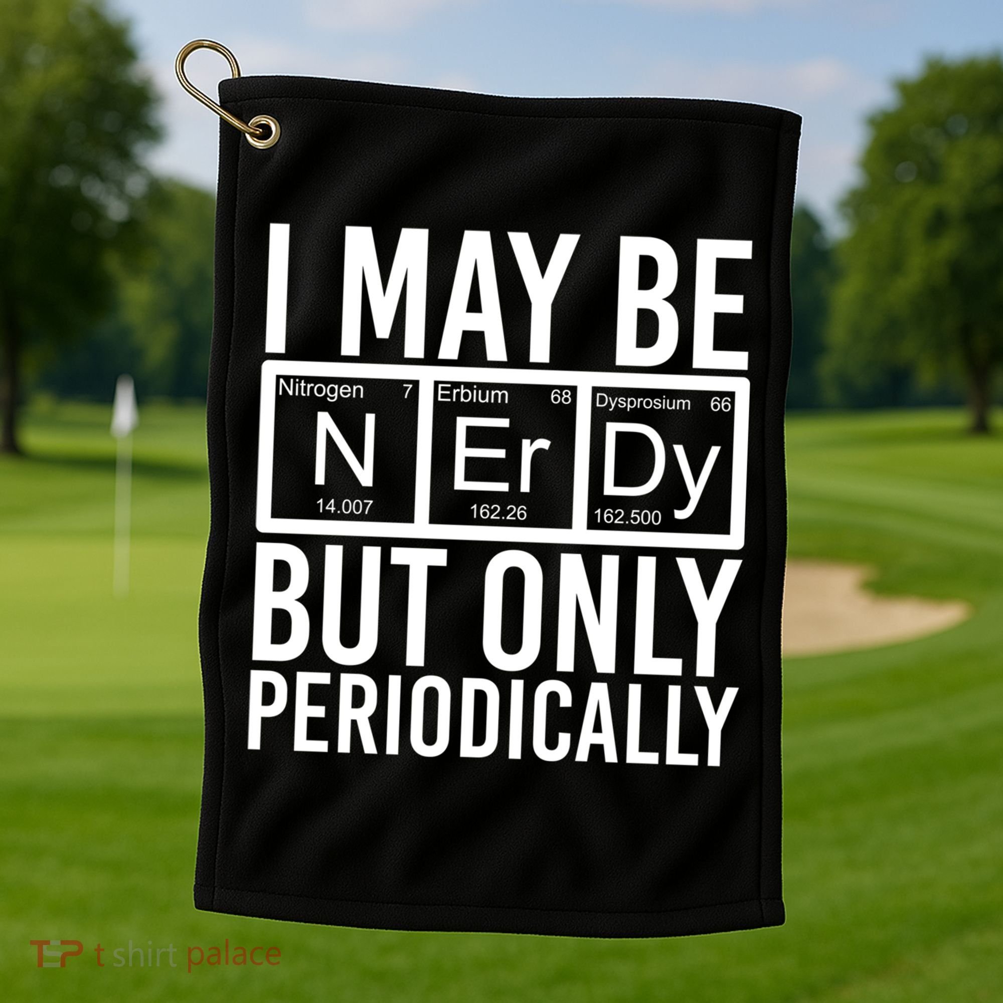 Chemist Science Nerd Gift Periodic Table Scientist Chemistry Gift Golf Towel